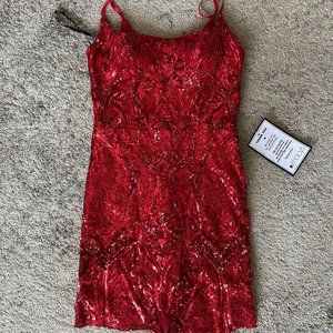 B.Darlin Juniors' Sequined Bodycon Mini Dress